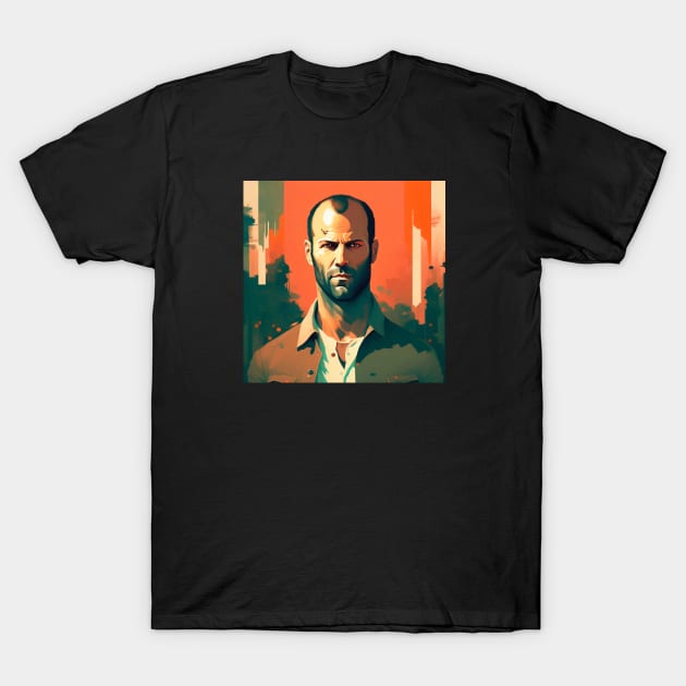Jason Statham Digital Art T-Shirt by theartcreator